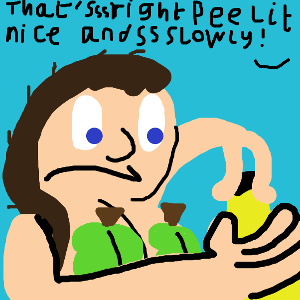 Eve's starting to get the feeling that's not really a banana. - Online Drawing Game Comic Strip Panel by BananaDoc