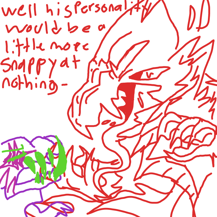 Drawing in opposite personality 3 by scarlett