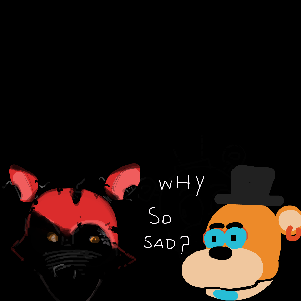 Nightmare Foxy and Glamrock Freddy - Online Drawing Game Comic Strip Panel by feetusdeetus