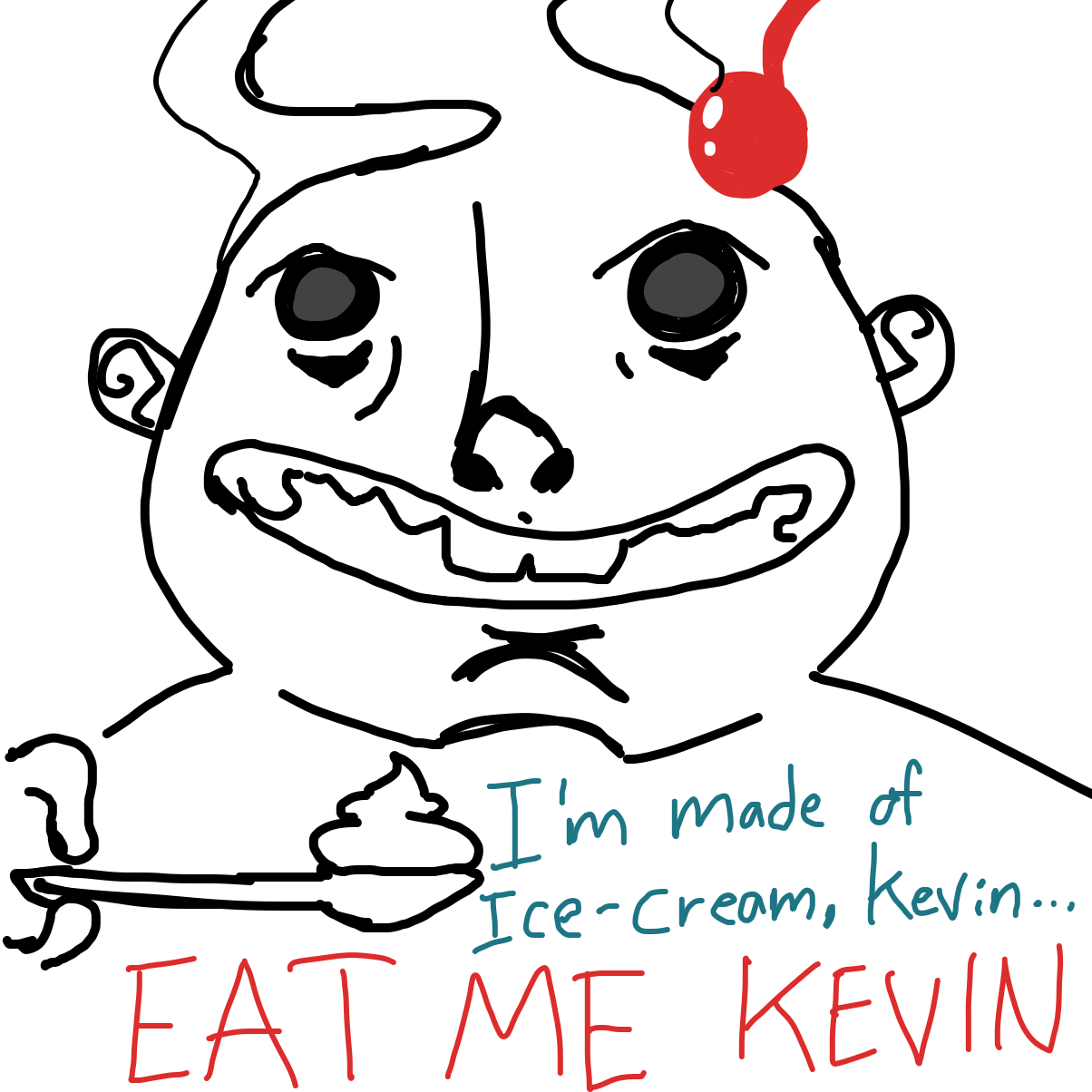 Drawing in Go one...Just 1 Little Bite Kevin by IsaacChamplain