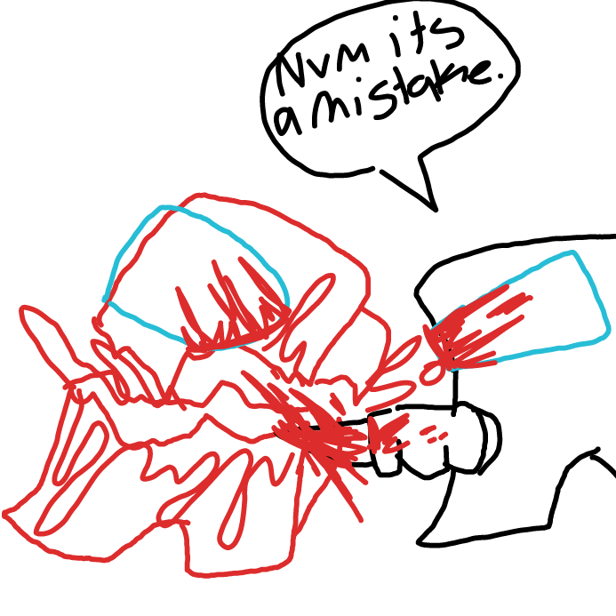 Drawing in amogus by scarlett