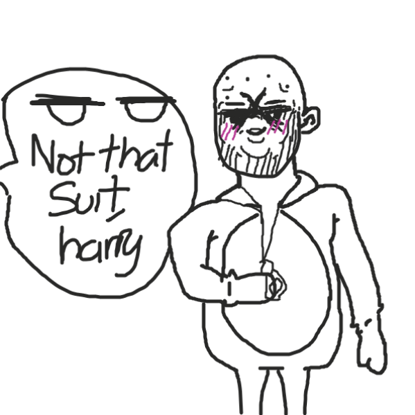 Harry getting his suit - Online Drawing Game Comic Strip Panel by Nanith Omicron