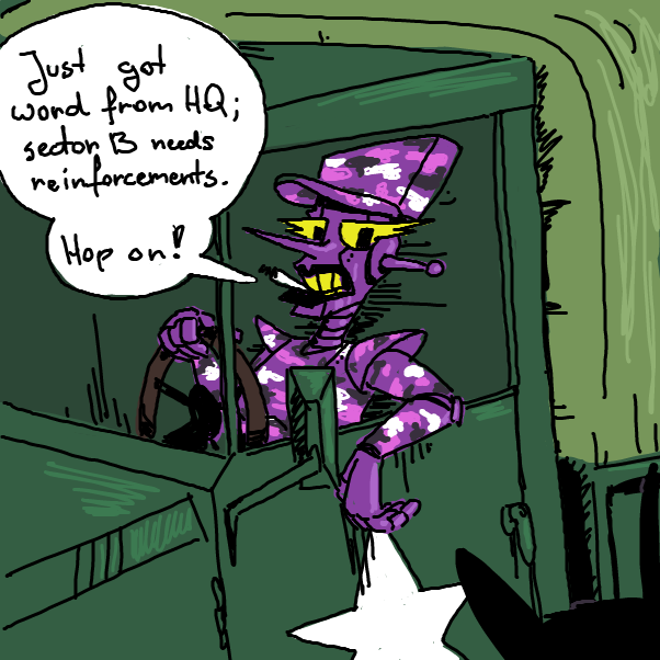 Drawing in What if panneljammers went to war part 2 by Aluminimalism