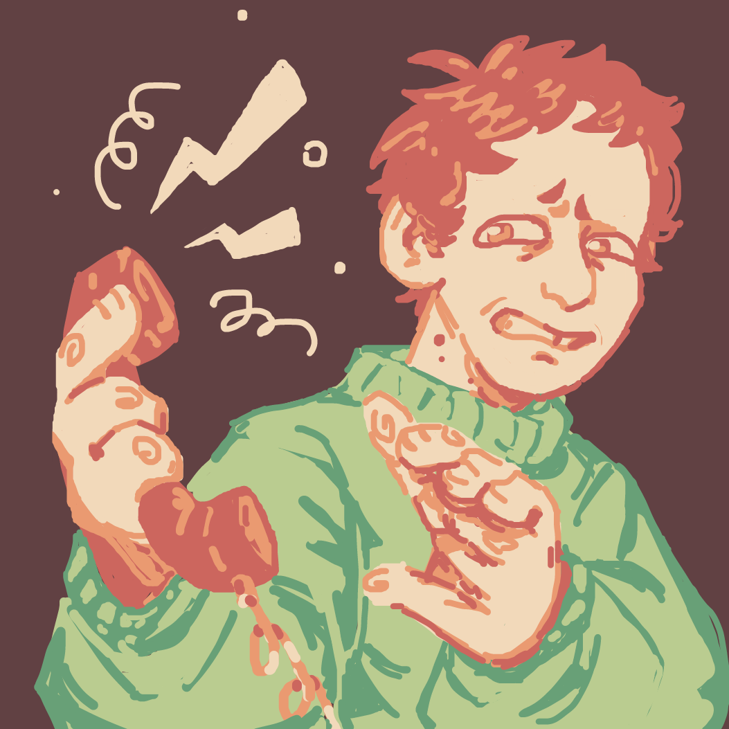 Drawing in phone call :) by Hollis