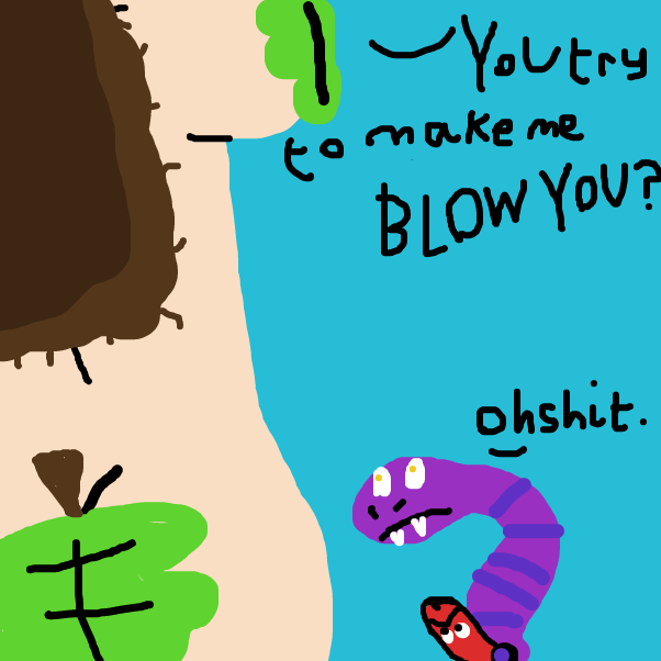 Drawing in Perpent Tempts Eve 2  by BananaDoc