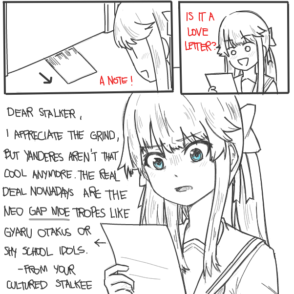 Drawing in Yandere by flxsemi