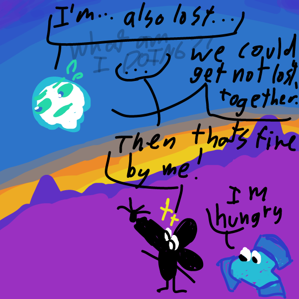 he struggled in lying - Online Drawing Game Comic Strip Panel by KringlePringles