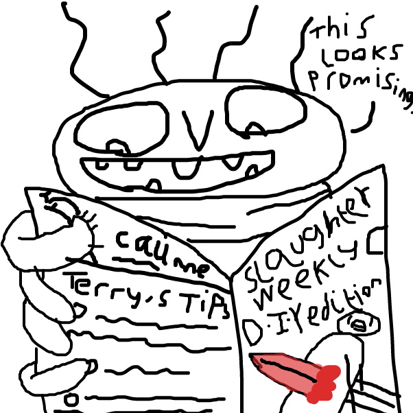 Painful Paul found something to really hang the place together. - Online Drawing Game Comic Strip Panel by BananaDoc