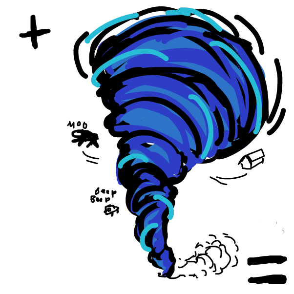 a tornado - Online Drawing Game Comic Strip Panel by Peyocay