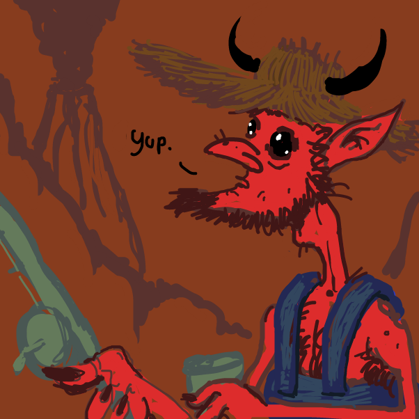 things be slow around these parts - Online Drawing Game Comic Strip Panel by Peyocay