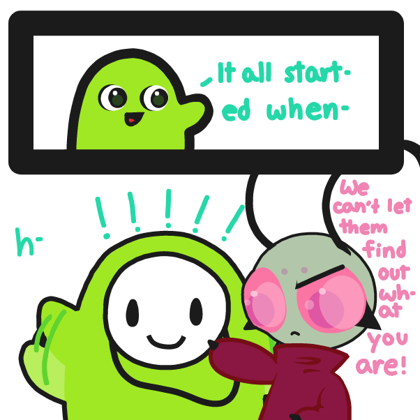 as she says without a disguise on - Online Drawing Game Comic Strip Panel by Elle