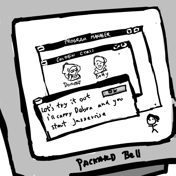 Windows 3.11 - Online Drawing Game Comic Strip Panel by Peyocay