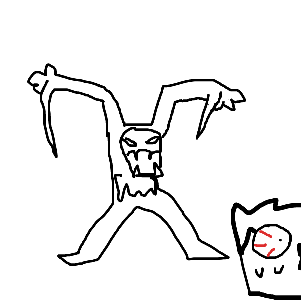 Drawing in Necromorph rampage by Dannhampton