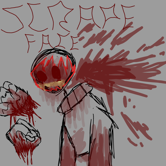 First panel in SCRAPEFACE MC drawn in our free online drawing game