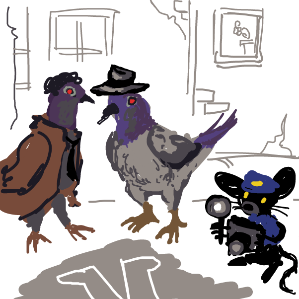 The Pigeon Detectives - Online Drawing Game Comic Strip Panel by Peyocay