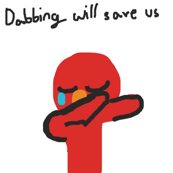 Dabbing will save us - Online Drawing Game Comic Strip Panel by TheYellowMan
