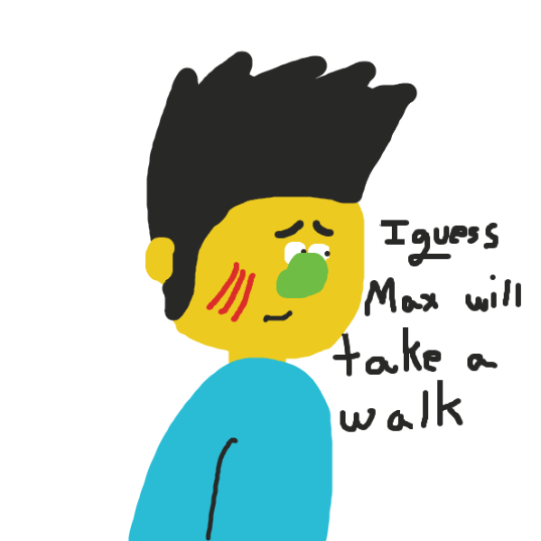 Max will take a walk - Online Drawing Game Comic Strip Panel by TheYellowMan
