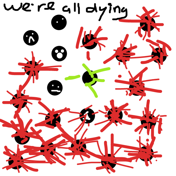 Drawing in 22 dots with minds dying by enderlol