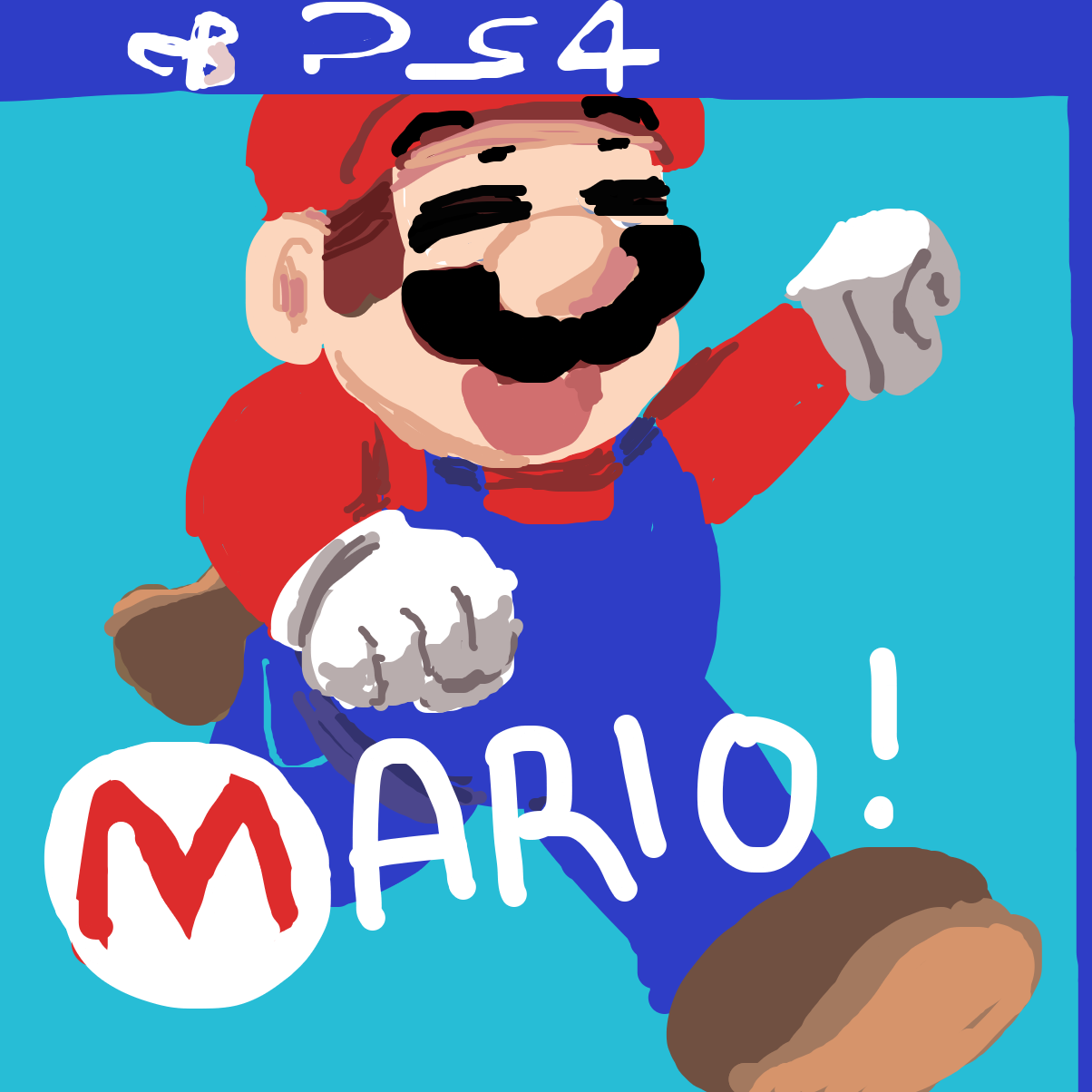Drawing in SUPER MARIO ON THE PS4 WOOOOOOHOOOWO! by Netu