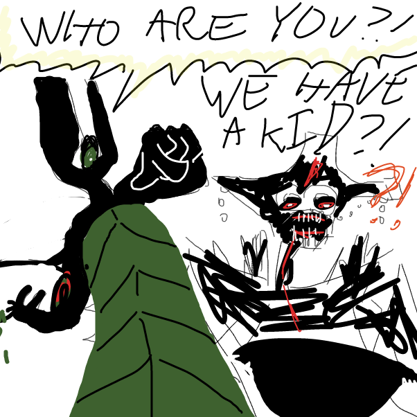 wait they had a kid?! - Online Drawing Game Comic Strip Panel by KringlePringles