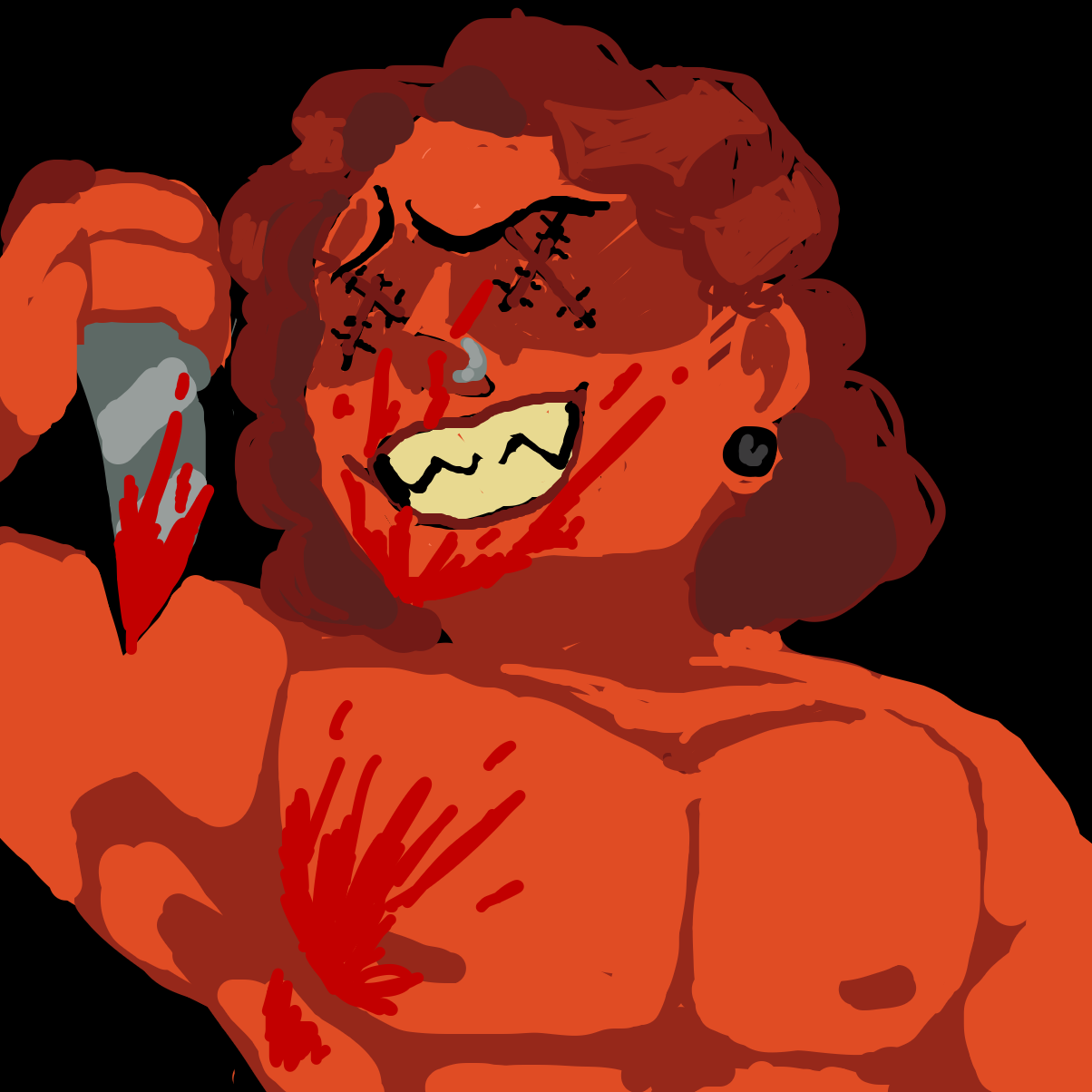 Drawing in your OC but evil by bubaki