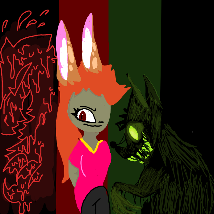 Drawing in your OC but evil by scarlett