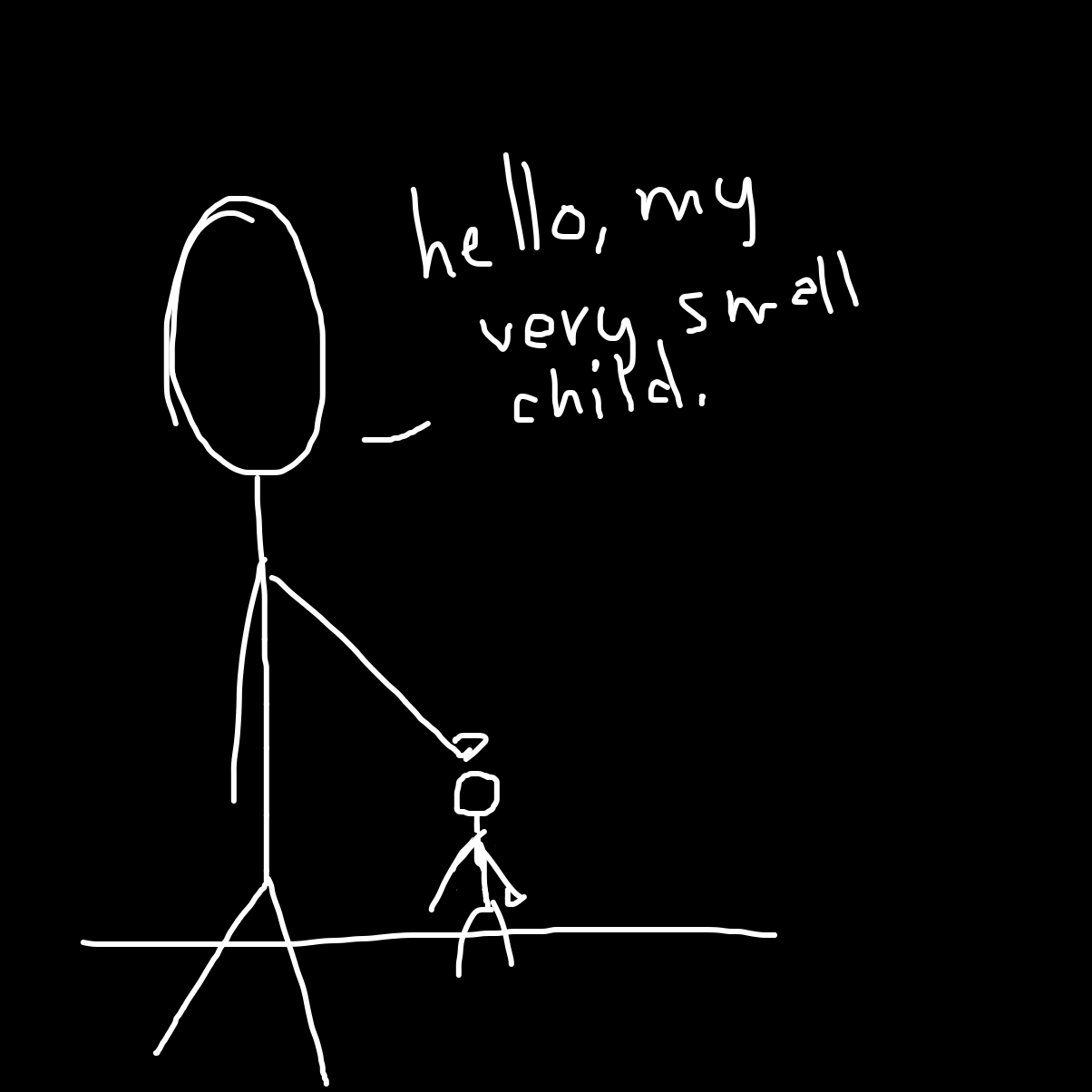 Drawing in An Extremely Tall Stickman by Netu