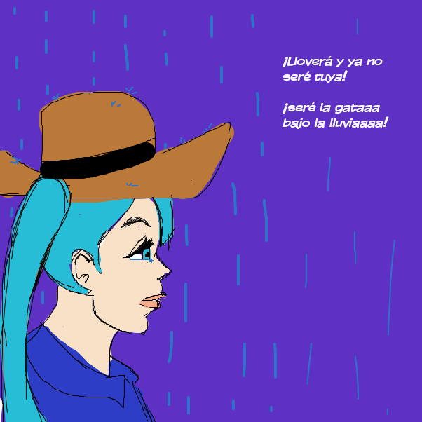 Drawing in miku norteña by Skullheart