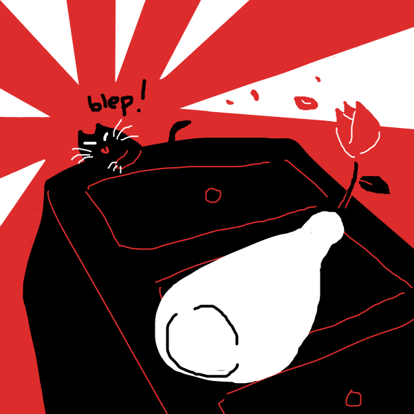 A bad tiny smol black cat! - Online Drawing Game Comic Strip Panel by KringlePringles