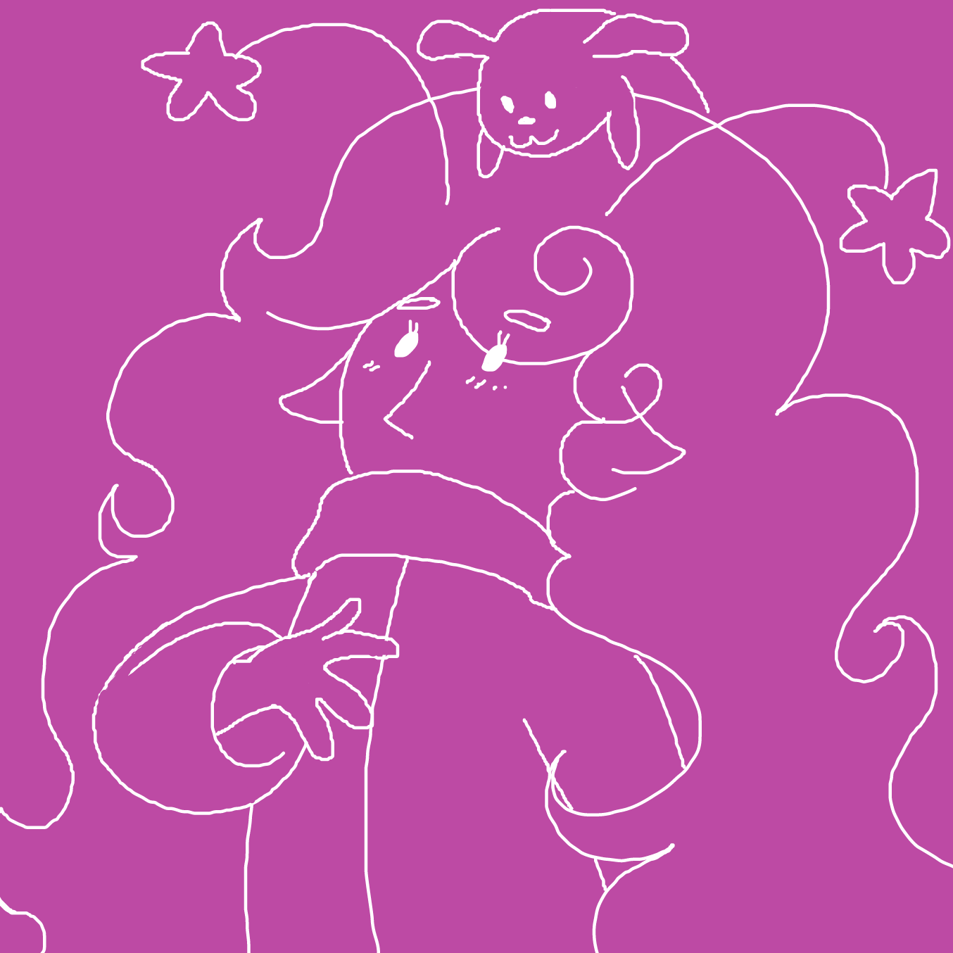 Drawing in Rigels floofy hair 2 by TFD