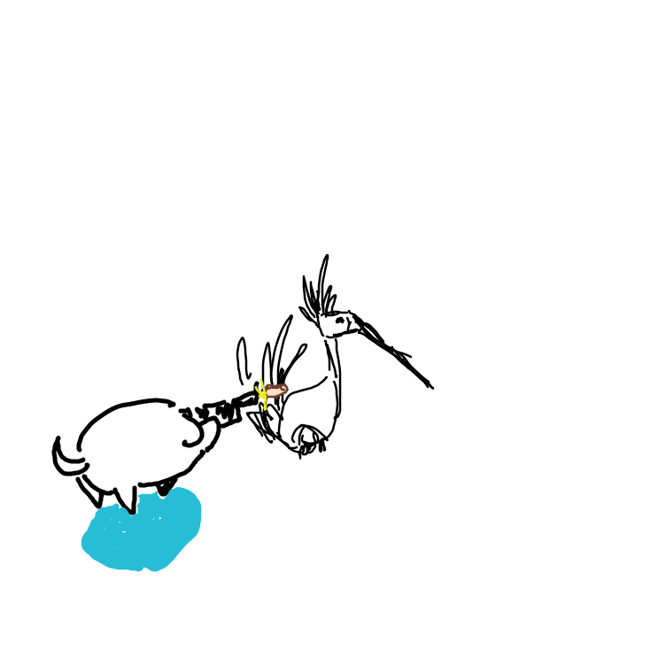 Drawing in finger guns  by JA