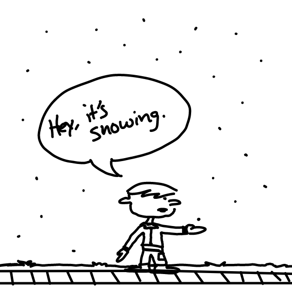 It's snowing
 - Online Drawing Game Comic Strip Panel by Victor