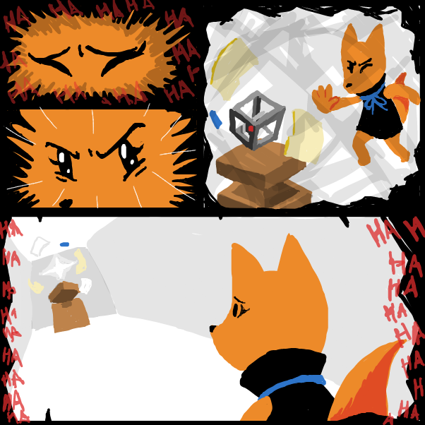 She tries to reach out for the asset but the room warps and stretches out making it out of her reach. - Online Drawing Game Comic Strip Panel by SeanTrunks