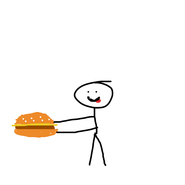 Drawing in Burger by stinkydinky