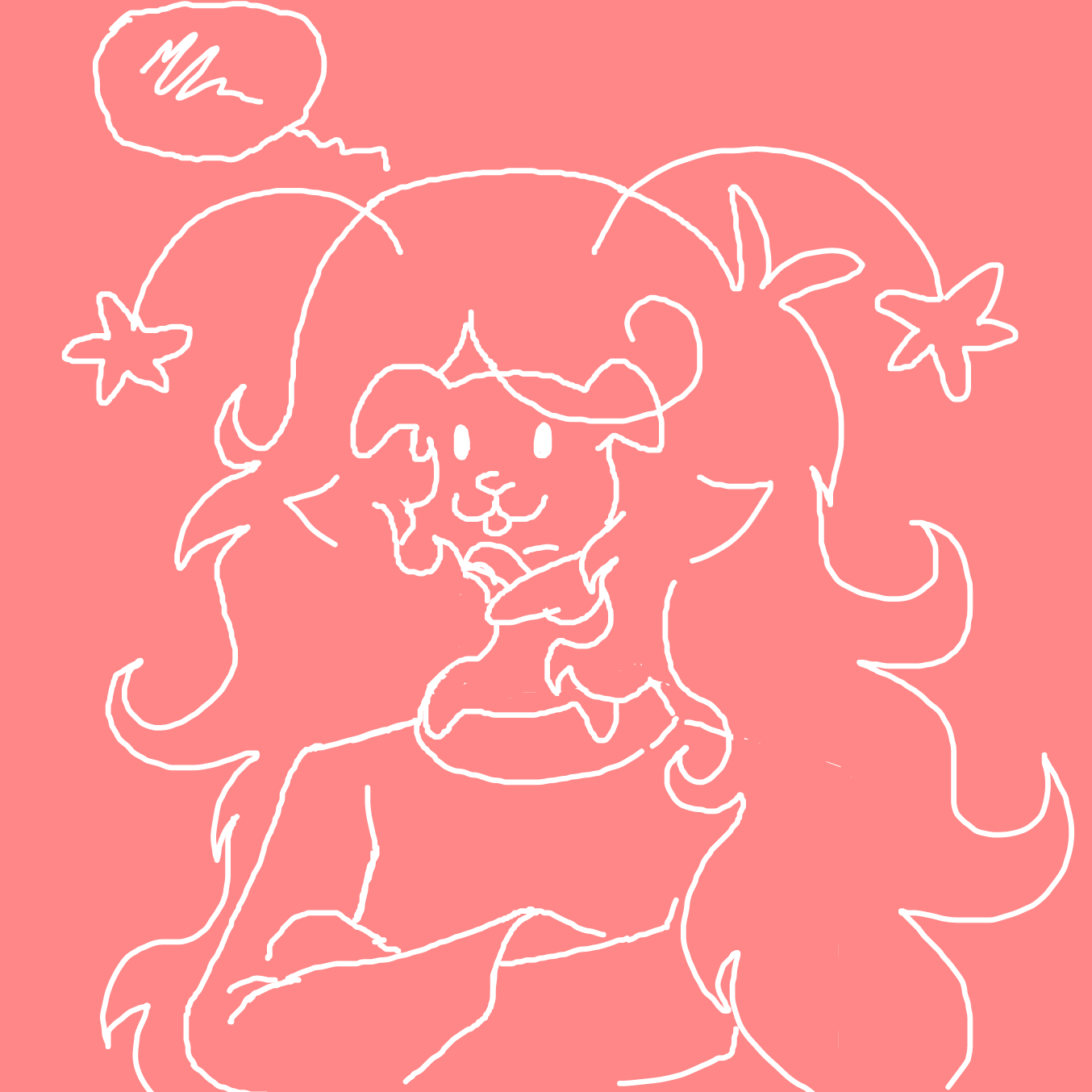 Drawing in Rigels floofy hair 2 by TFD