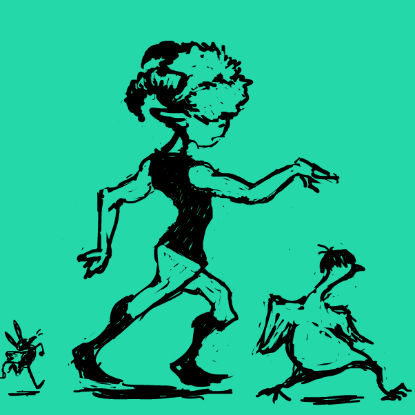 not quite sure what is depicted here - Online Drawing Game Comic Strip Panel by Peyocay