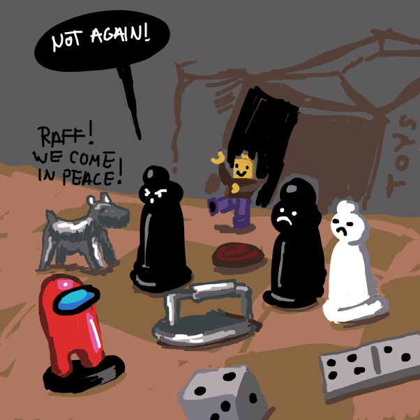 suddenly aliens - Online Drawing Game Comic Strip Panel by Peyocay