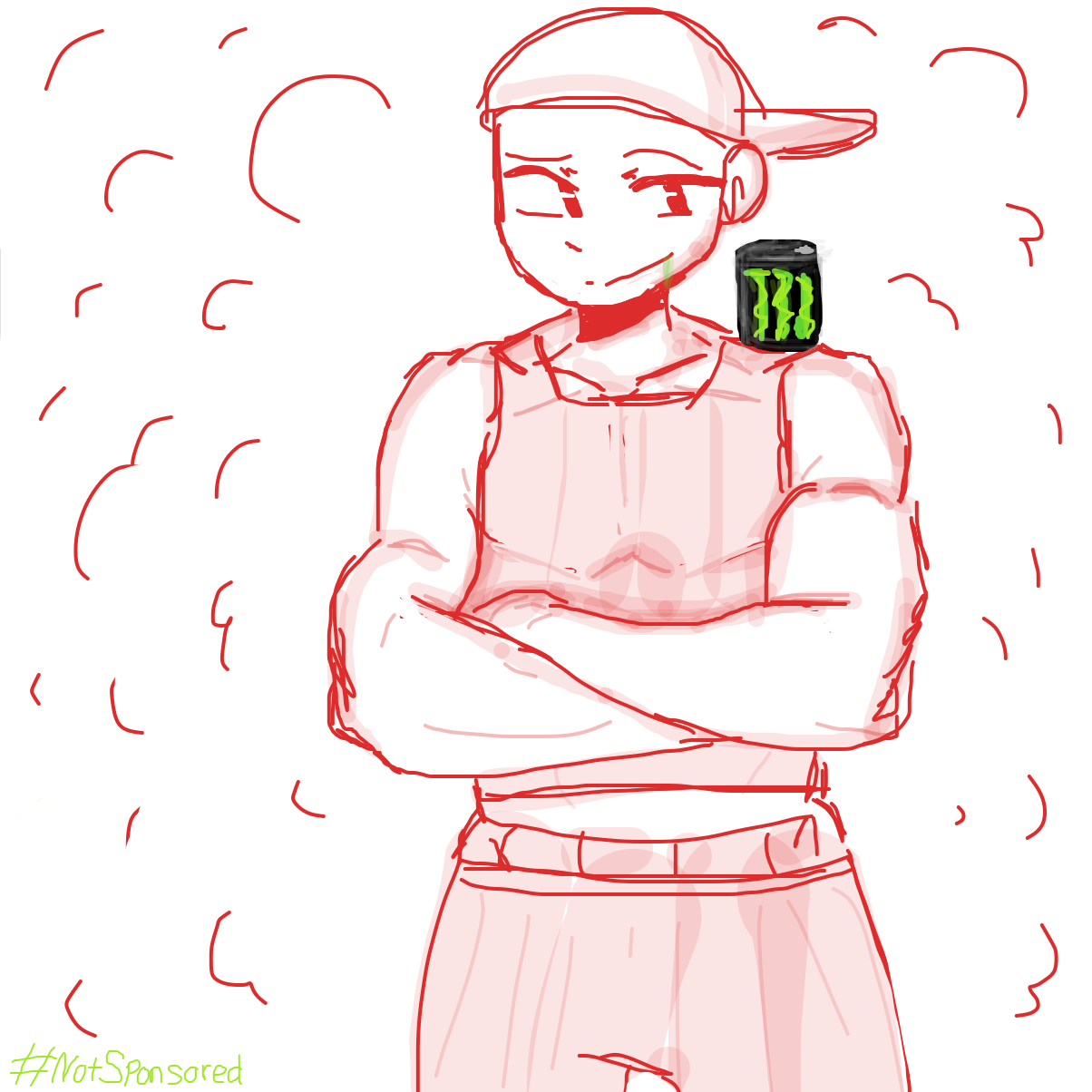 Monster makes you strong? 💪😎 - Online Drawing Game Comic Strip Panel by GhostgoesBrr