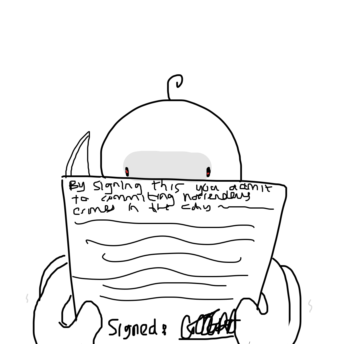 Baby translation: “No witnesses” - Online Drawing Game Comic Strip Panel by GhostgoesBrr