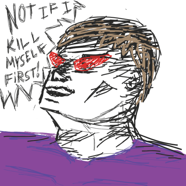 Drawing in a mugging by Robro