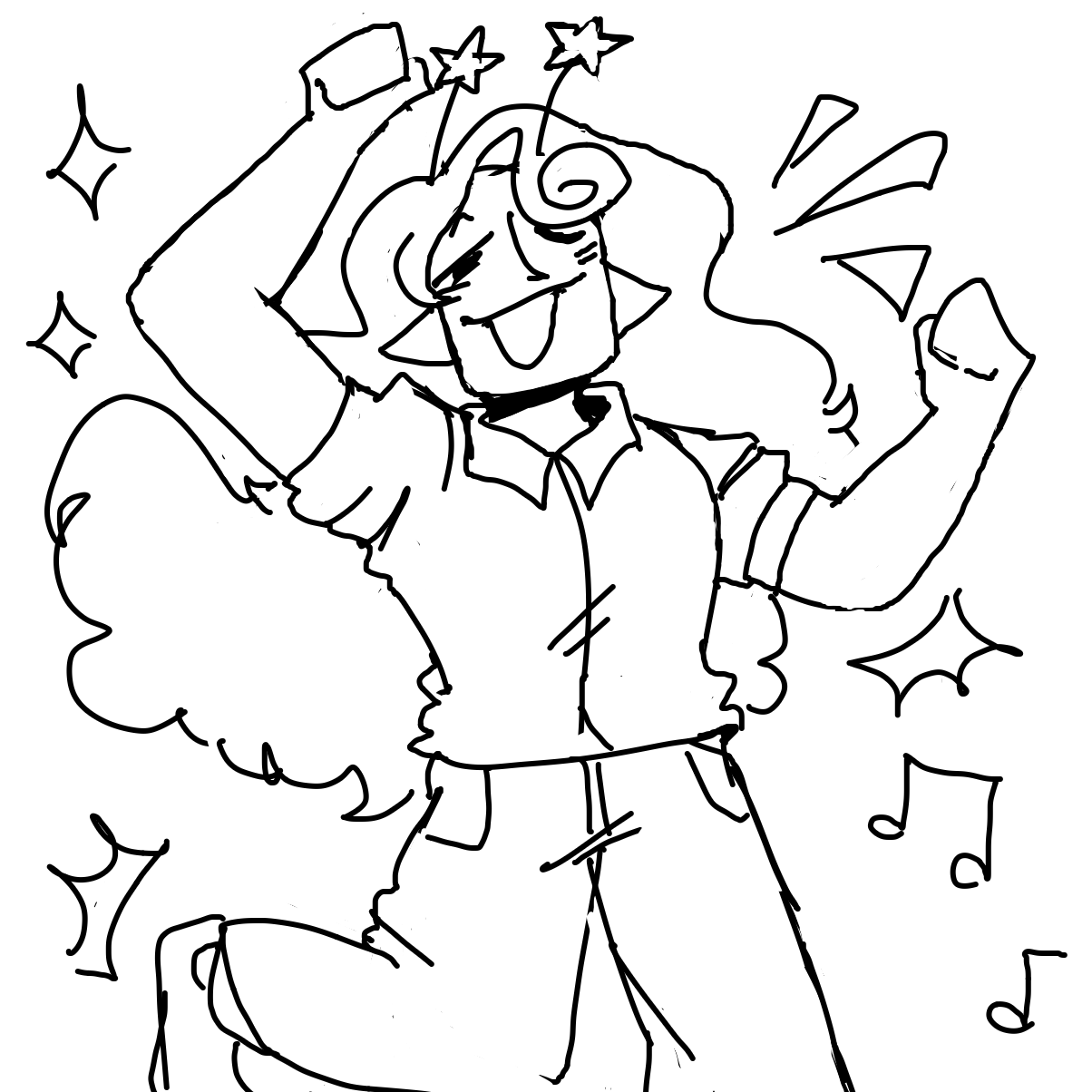 Drawing in Rigel does a lil dancy by bubaki