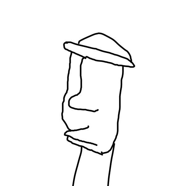 Drawing in the moai by pavemento