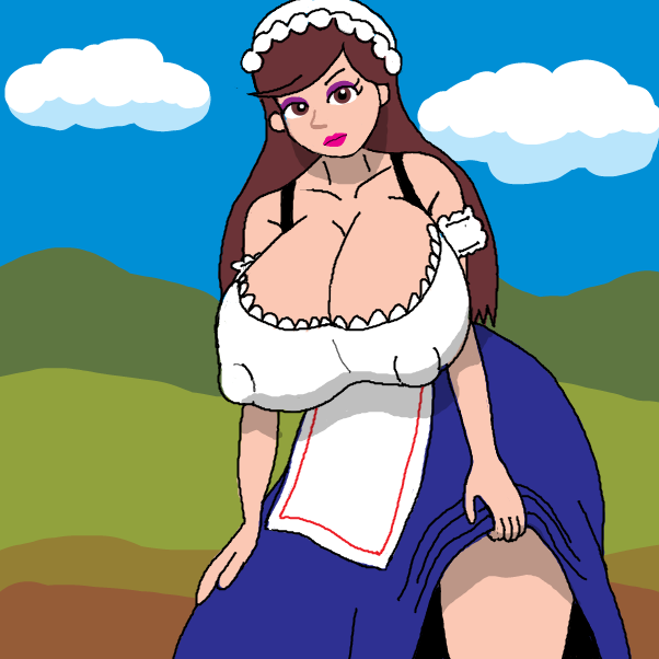 Drawing in Magical Pinup Milk Maid Lidia Salazar by locoluis