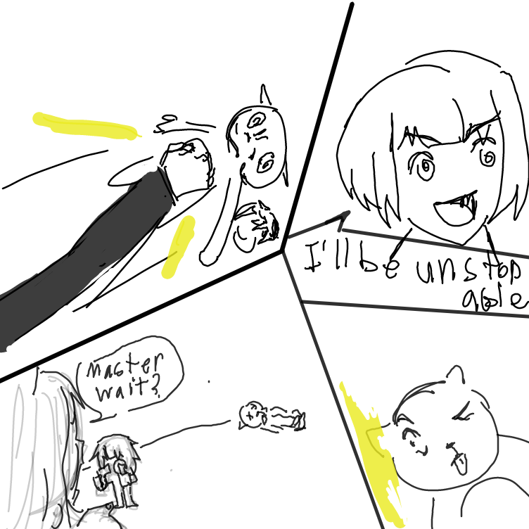 Drawing in the horny gun by JA