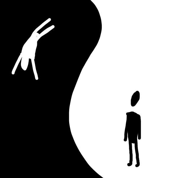 First panel in abstract time drawn in our free online drawing game