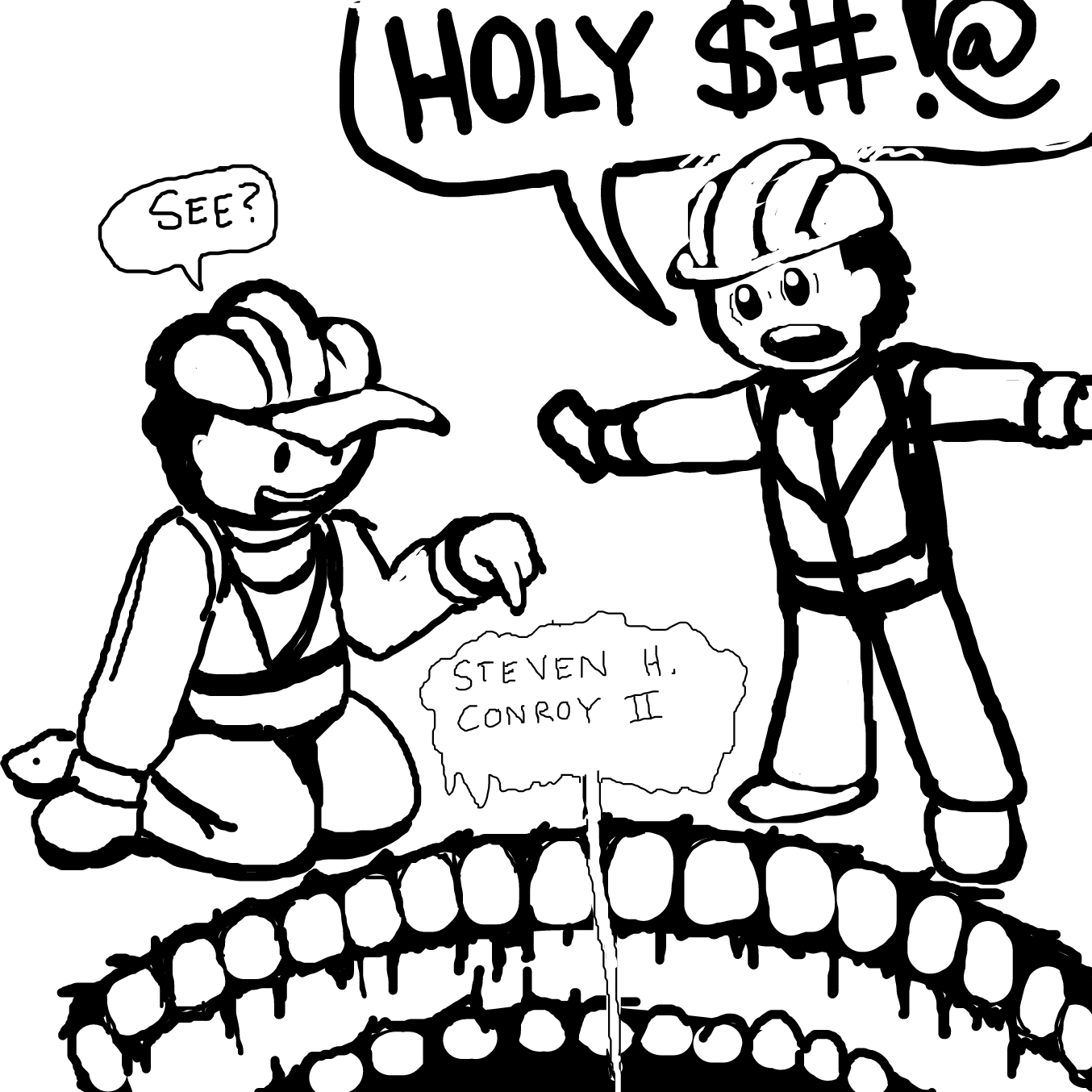 Drawing in Mystery Flesh Pit by TFD