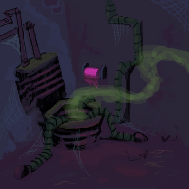 Evil Edna’s Horror Toilet - Online Drawing Game Comic Strip Panel by Peyocay