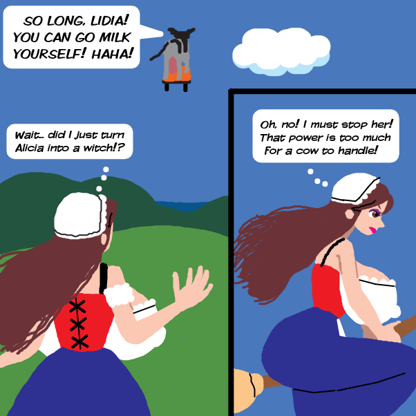 Drawing in Magical Pinup Milk Maid Lidia Salazar by locoluis