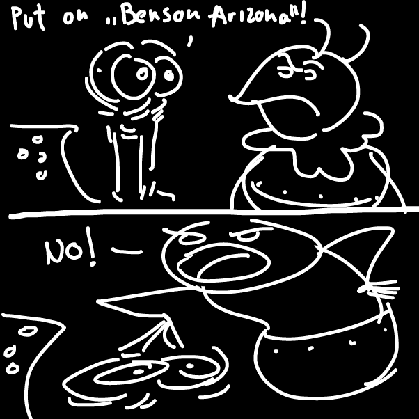 "A million sunshine down.. " " I said no!" - Online Drawing Game Comic Strip Panel by Peyocay