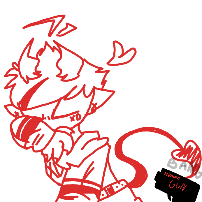 Drawing in human gun assault by scarlett